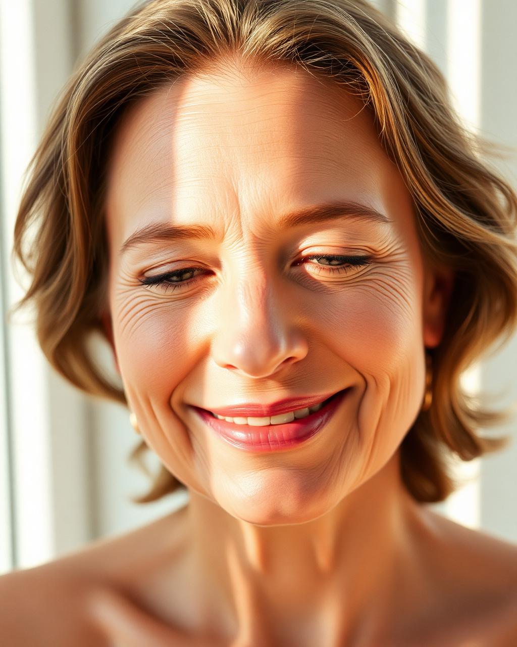 Frau mit strahlender Haut nach BiomeCell™ Einnahme